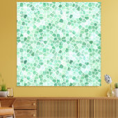 Toile Aqua Turquoise Patchwork Terrazo Motif (Insitu(Salon))