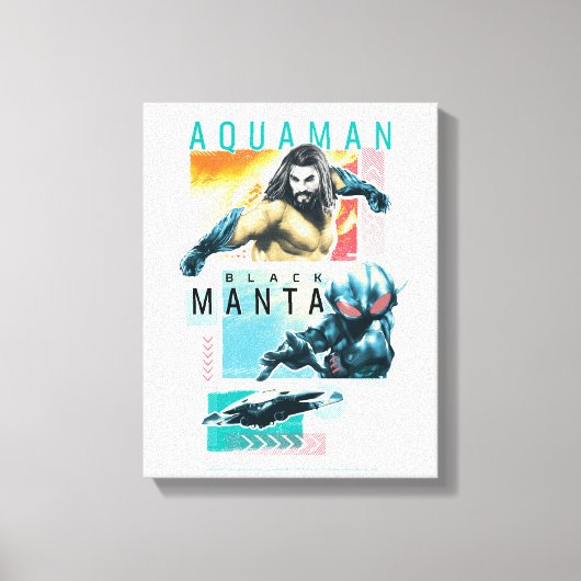 Toile Aquaman | Aquaman moderniste et graphique noir de (Recto)