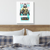 Toile Aquaman | "Sauveur Des Mers" Graphique Moderniste (Insitu(Chambre))