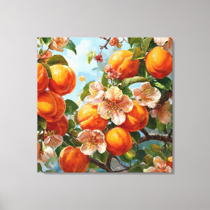 Toile Aquarelle abricot