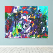 Toile Aquarelle abstraite (Insitu (Plancher de Bois))