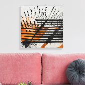 Toile Aquarelle Abstraite Black Orange (Insitu(Salon))