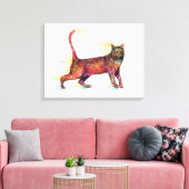 Toile Aquarelle Abstraite de chat (Insitu(Salon))