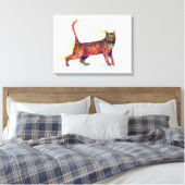 Toile Aquarelle Abstraite de chat (Insitu(Chambre))