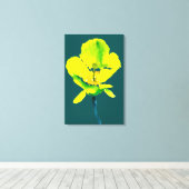 Toile Aquarelle abstraite de fleurs jaunes (Insitu (Plancher de Bois))