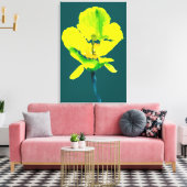 Toile Aquarelle abstraite de fleurs jaunes (Insitu(Salon))