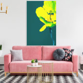 Toile Aquarelle abstraite de fleurs jaunes (Insitu(Salon))