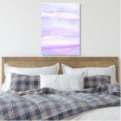 Toile Aquarelle Abstraite Lavender Purple Ocean Layers (Insitu(Chambre))
