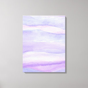 Toile Aquarelle Abstraite Lavender Purple Ocean Layers