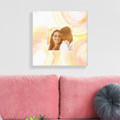 Toile Aquarelle Abstraite rose rose unique photo personn (Insitu(Salon))