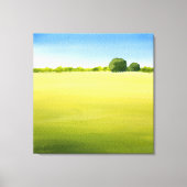 Toile Aquarelle acrylique 'Open Space' (Recto)