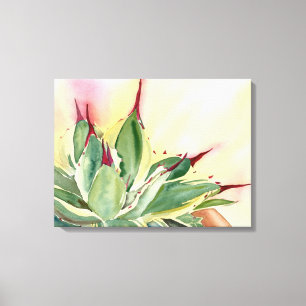 Toile Aquarelle Agave par Debra Lee Baldwin