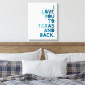 Toile Aquarelle Aimez-vous au Texas et retour (Insitu(Chambre))
