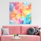 Toile Aquarelle Allover de couleur vive texture (Insitu(Salon))