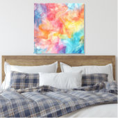 Toile Aquarelle Allover de couleur vive texture (Insitu(Chambre))