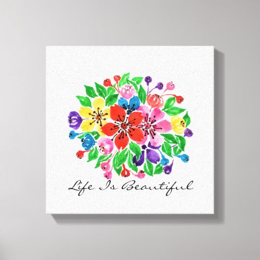 Toile Aquarelle Arc-en-ciel (Recto)