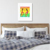 Toile Aquarelle, Art Africain, Formidable Drumming Afric (Insitu(Chambre))