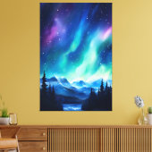Toile Aquarelle aurore boréale aurore boréale (Insitu(Salon))
