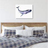 Toile Aquarelle Baleine bleue (Insitu(Chambre))