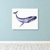 Toile Aquarelle Baleine bleue (Insitu (Plancher de Bois))