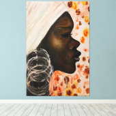 Toile Aquarelle - Beauté africaine - Peinture Art Modern (Insitu (Plancher de Bois))