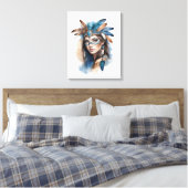 Toile Aquarelle Beauté tribale : Esprit d'art bohème (Insitu(Chambre))