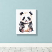 Toile Aquarelle bébé panda mignon (Insitu (Plancher de Bois))