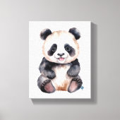 Toile Aquarelle bébé panda mignon (Recto)