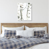 Toile Aquarelle Birch Trees avec Ciel Bleu Enveloppé Can (Insitu(Chambre))