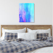 Toile Aquarelle bleu turquoise Abstraite moderne violet (Insitu(Chambre))