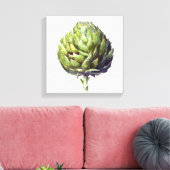 Toile Aquarelle botanique d'Artichoke (Insitu(Salon))