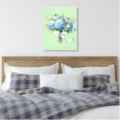 Toile Aquarelle botanique fleur d'hydrangea (Insitu(Chambre))