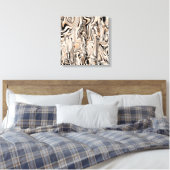 Toile Aquarelle Brown de couleur noire de Swirls    (Insitu(Chambre))