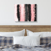 Toile Aquarelle Brush Strots Rose Gold Faux Parties scin (Insitu(Chambre))