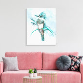 Toile Aquarelle Ceinturée Kingfisher Bird Animal Canvas (Insitu(Salon))