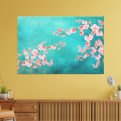 Toile Aquarelle Cerisiers en Fleurs (Insitu(Salon))