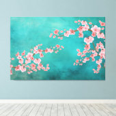 Toile Aquarelle Cerisiers en Fleurs (Insitu (Plancher de Bois))