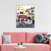 Toile Aquarelle Château Dracula Cour intérieure (Insitu(Salon))