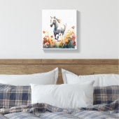 Toile Aquarelle Cheval Galloping À Travers Un Champ (Insitu(Chambre))