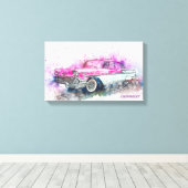 Toile Aquarelle Chevrolet Vintage (Insitu (Plancher de Bois))