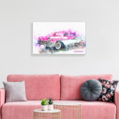 Toile Aquarelle Chevrolet Vintage (Insitu(Salon))