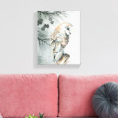 Toile Aquarelle Chouette Oiseau Nature Faune Art (Insitu(Salon))