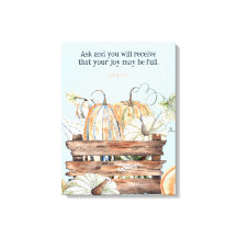 Aquarelle Chute Citrouilles Avec Joie Bible Verse