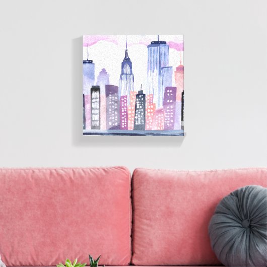 Toile Aquarelle Cityscape (Insitu(Salon))