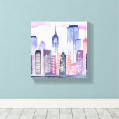 Toile Aquarelle Cityscape (Insitu (Plancher de Bois))