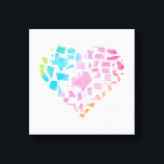 Toile Aquarelle Coeur des États-Unis<br><div class="desc">Cette conception présente une illustration des états américains en forme de coeur.</div>