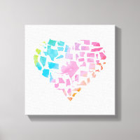 Aquarelle Coeur des États-Unis
