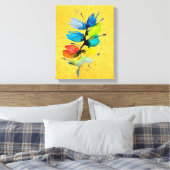 Toile Aquarelle colorée lâche abstraite florale (Insitu(Chambre))