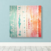 Toile Aquarelle couleur Abstraite (Insitu (Plancher de Bois))