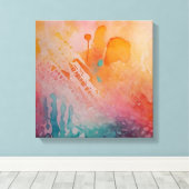 Toile Aquarelle couleur Abstraite (Insitu (Plancher de Bois))